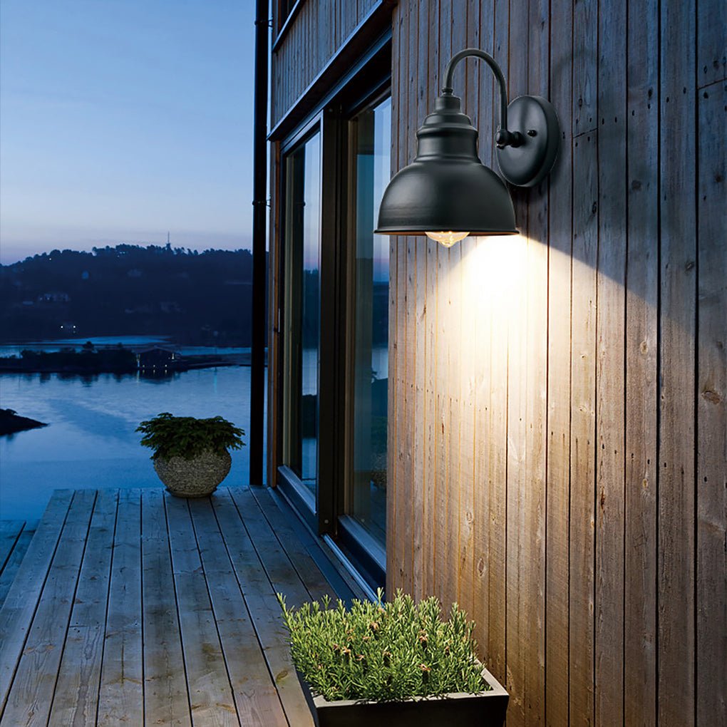 Retro Outdoor Waterproof Wall Light with Light Sensor