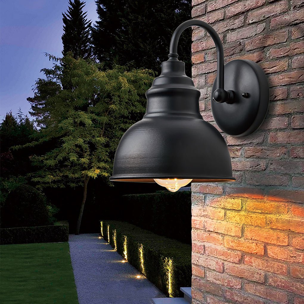 Retro Outdoor Waterproof Wall Light with Light Sensor