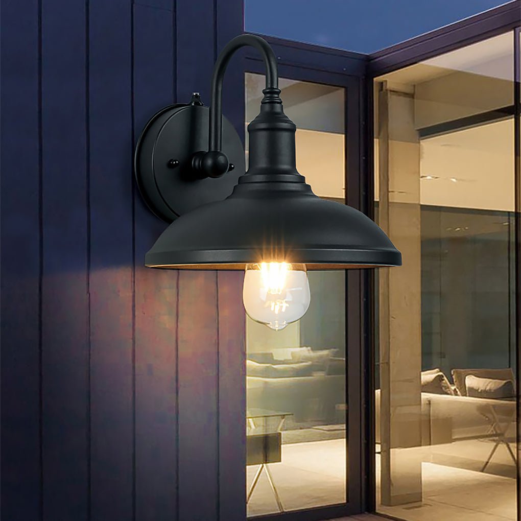 Retro Outdoor Waterproof Wall Sconce Light for Balcony, Garden, and Stairway