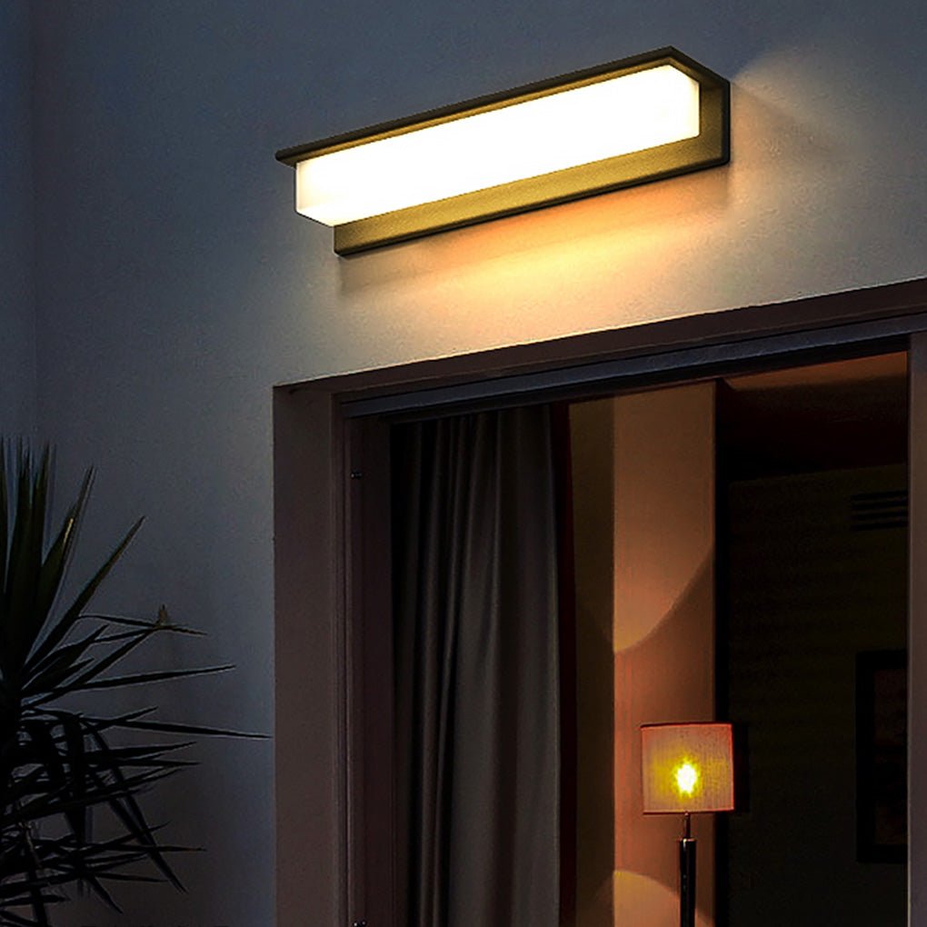 Solar Outdoor Waterproof Energy efficiency Long Strip LED Wall Light for Garden Villa