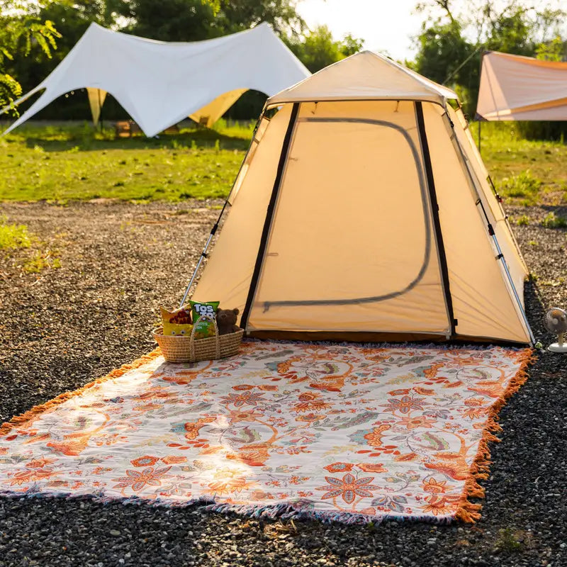Rustic Floral Boho Blanket | Floral Blanket