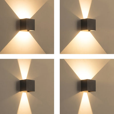 Adjustable Beam Angle LED Outdoor Wall Lights - Up Down Waterproof Sconces