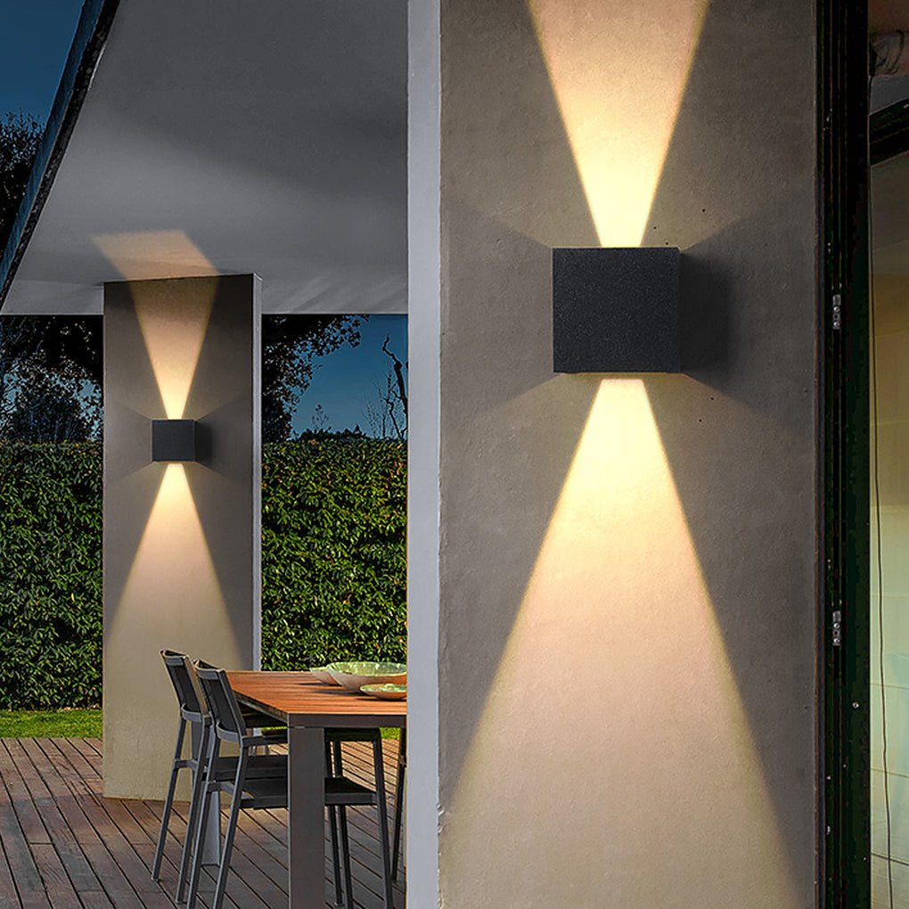 Adjustable Beam Angle LED Outdoor Wall Lights - Up Down Waterproof Sconces