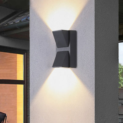 Modern Black Waterproof Up and Down Outdoor Wall Lights