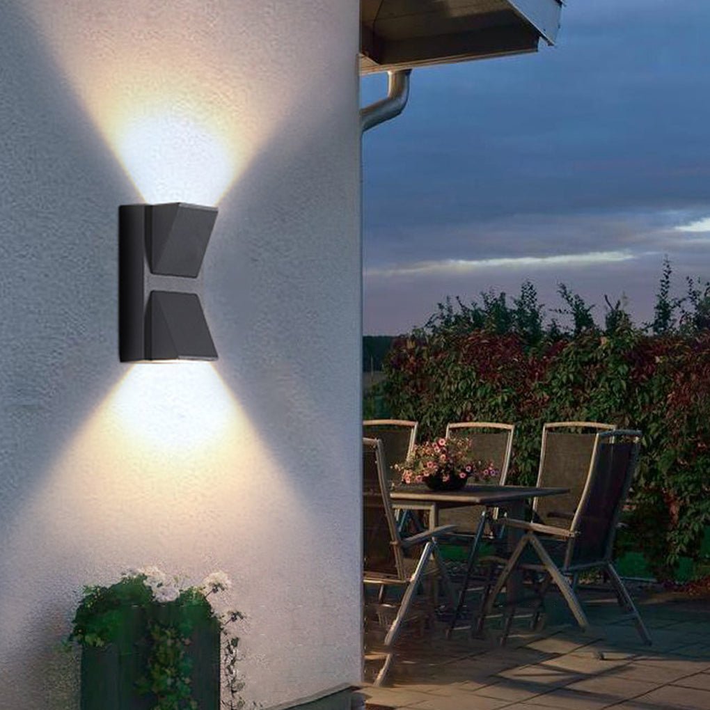 Modern Black Waterproof Up and Down Outdoor Wall Lights