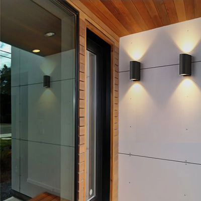 Modern Waterproof LED Outdoor Wall Lights - Up and Down Lighting Sconces