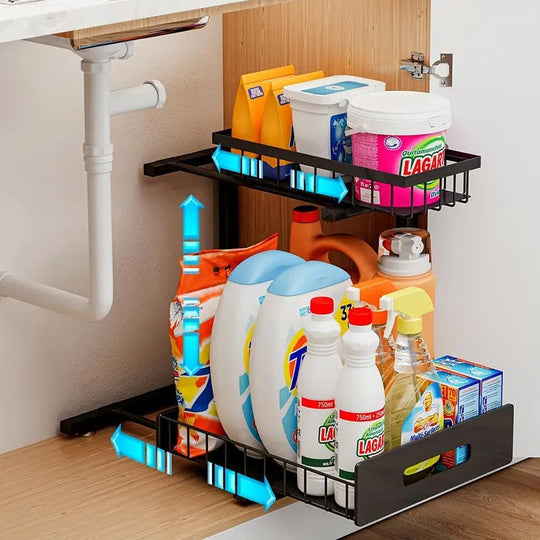 2 Tier Slide Out Under Sink Organizer for Kitchen