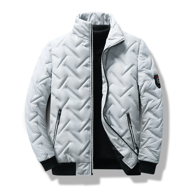 Men’s Warm Quilted Bomber Jacket