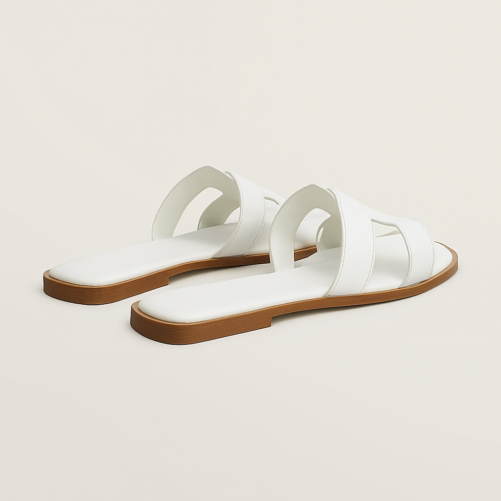 Flat Sandals with Cut Out Strap