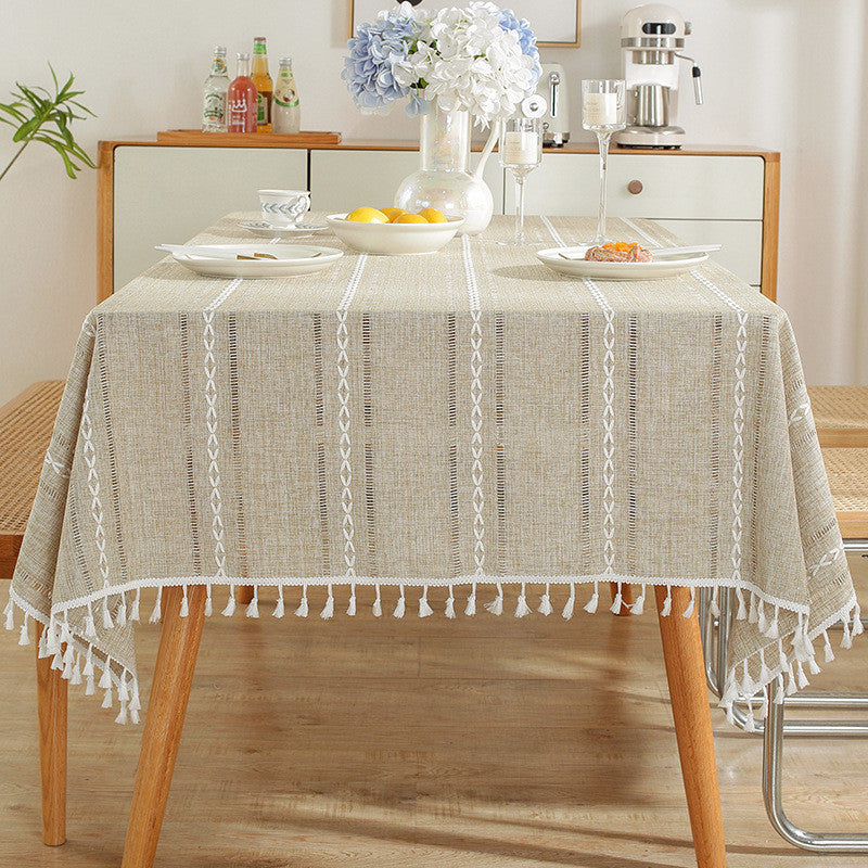 Elegant Cotton and Linen Tablecloth