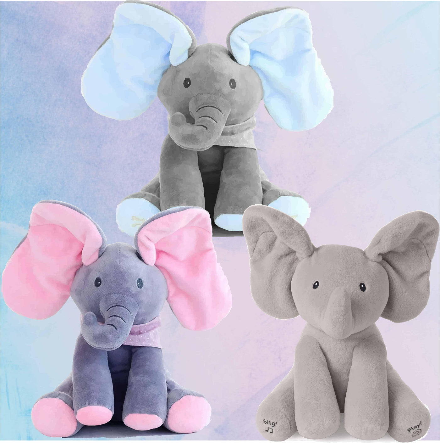 Baby Peek A Boo Animated Singing Elephant - Getitt