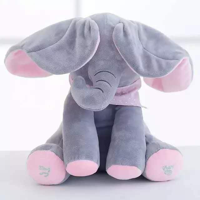 Baby Peek A Boo Animated Singing Elephant - Getitt